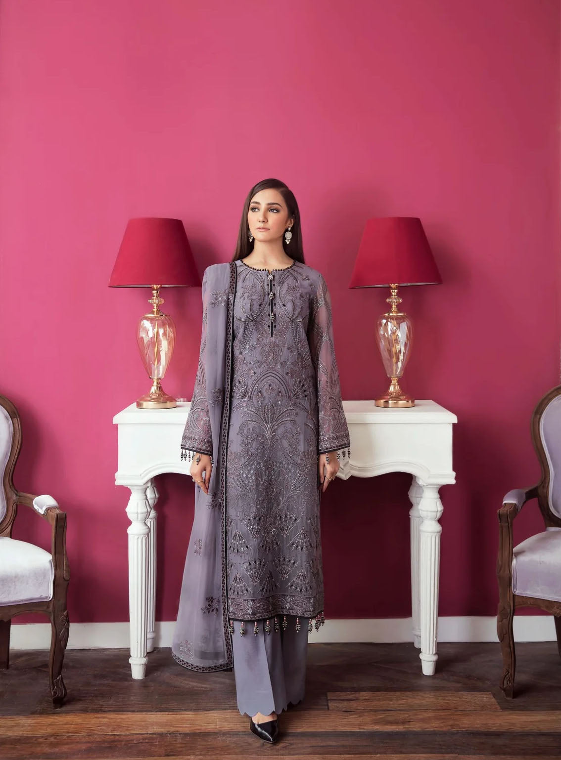 Best Of Flossie Luxury Embroidered Chiffon 3 Piece Unstitched Suit FS24SLC D-902 Best Of Flossie Luxury Embroidered Chiffon 3 Piece Unstitched Suit FS24SLC D-902
