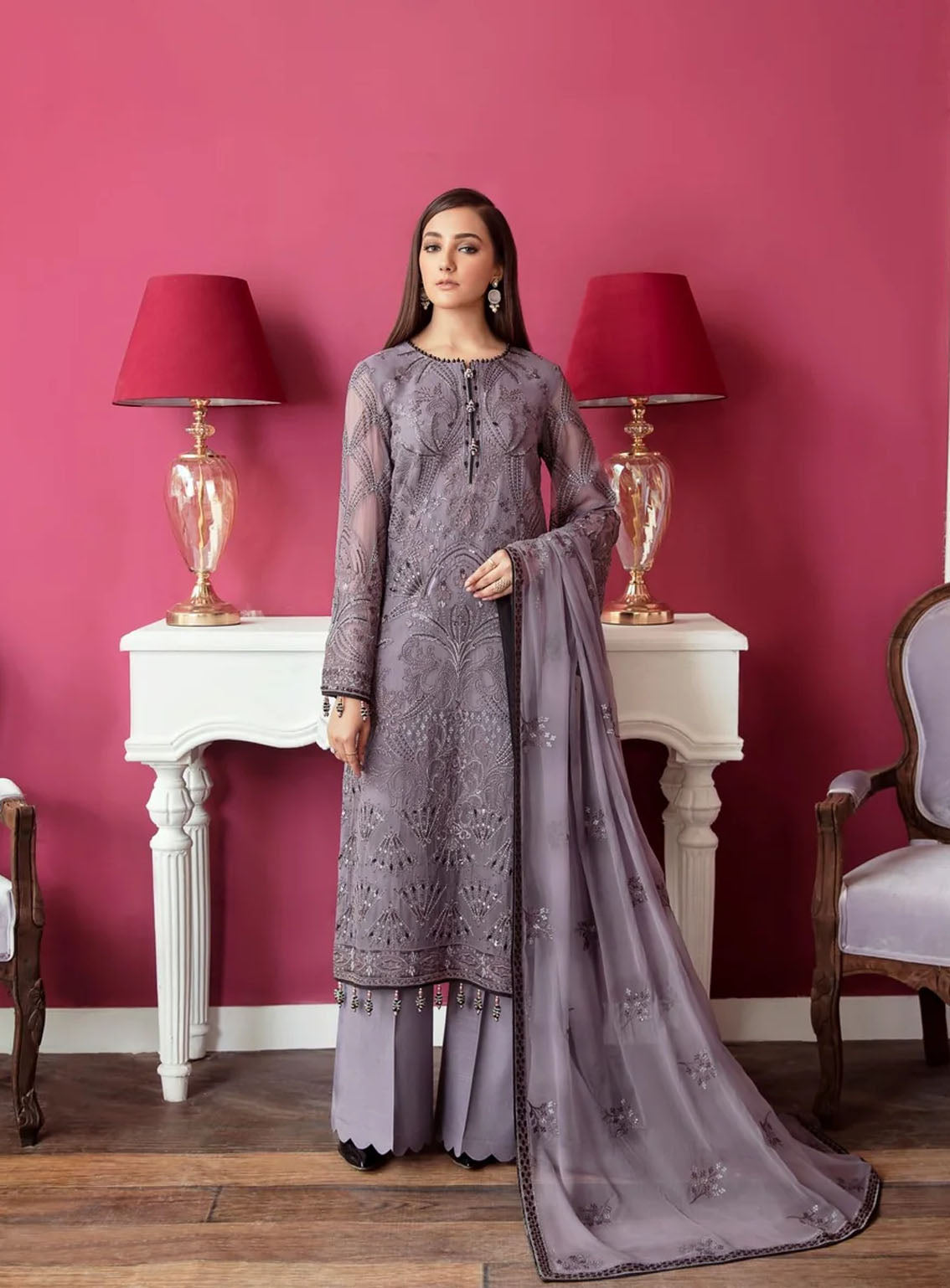 Best Of Flossie Luxury Embroidered Chiffon 3 Piece Unstitched Suit FS24SLC D-902 Best Of Flossie Luxury Embroidered Chiffon 3 Piece Unstitched Suit FS24SLC D-902
