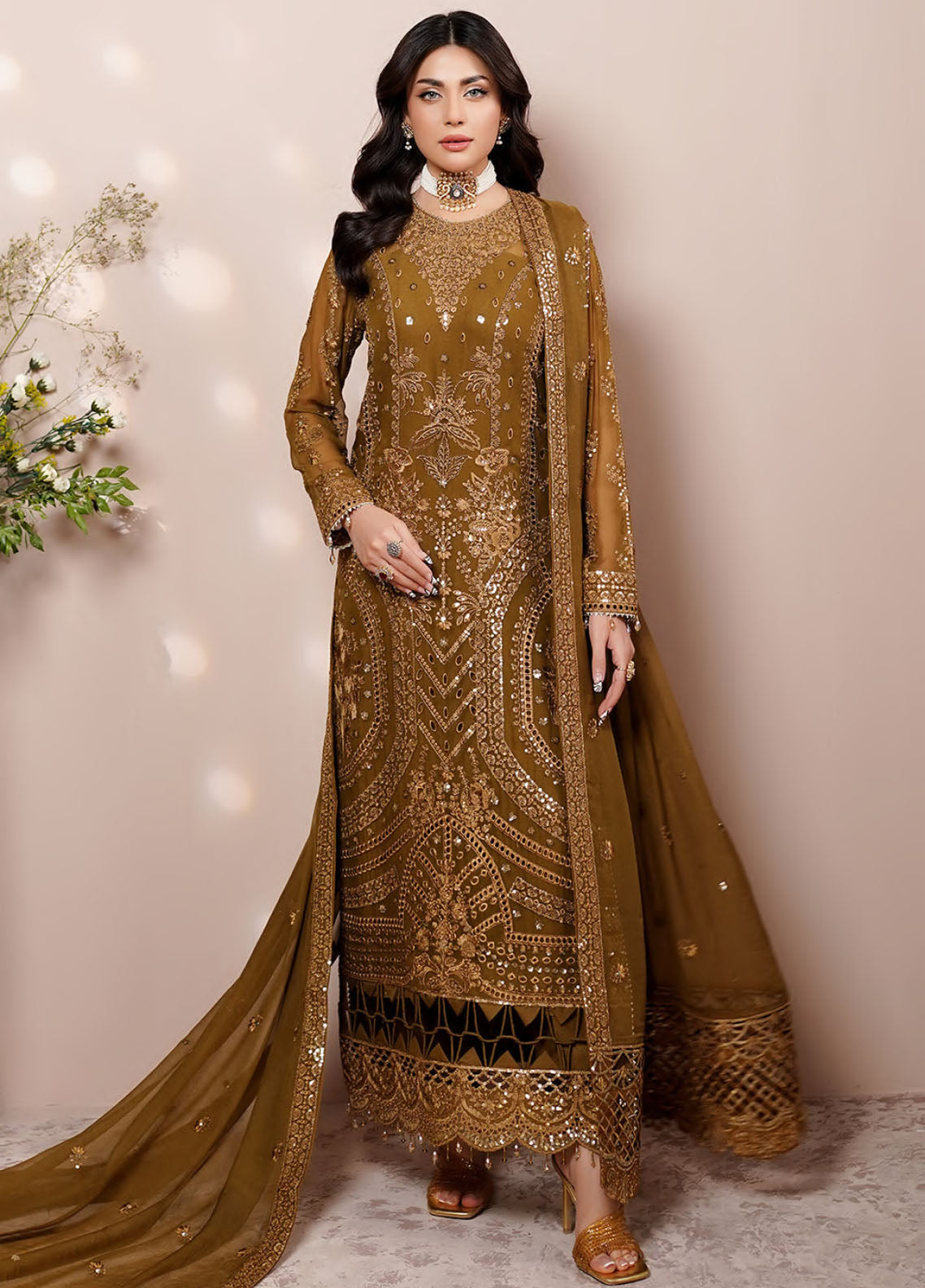 Best Of Maryam's Formals Embroidered Chiffon 3 Piece Unstitched Suit MY25BOM D-ARZ-8008 DALISAY Best Of Maryam's Formals Embroidered Chiffon 3 Piece Unstitched Suit MY25BOM D-ARZ-8008 DALISAY
