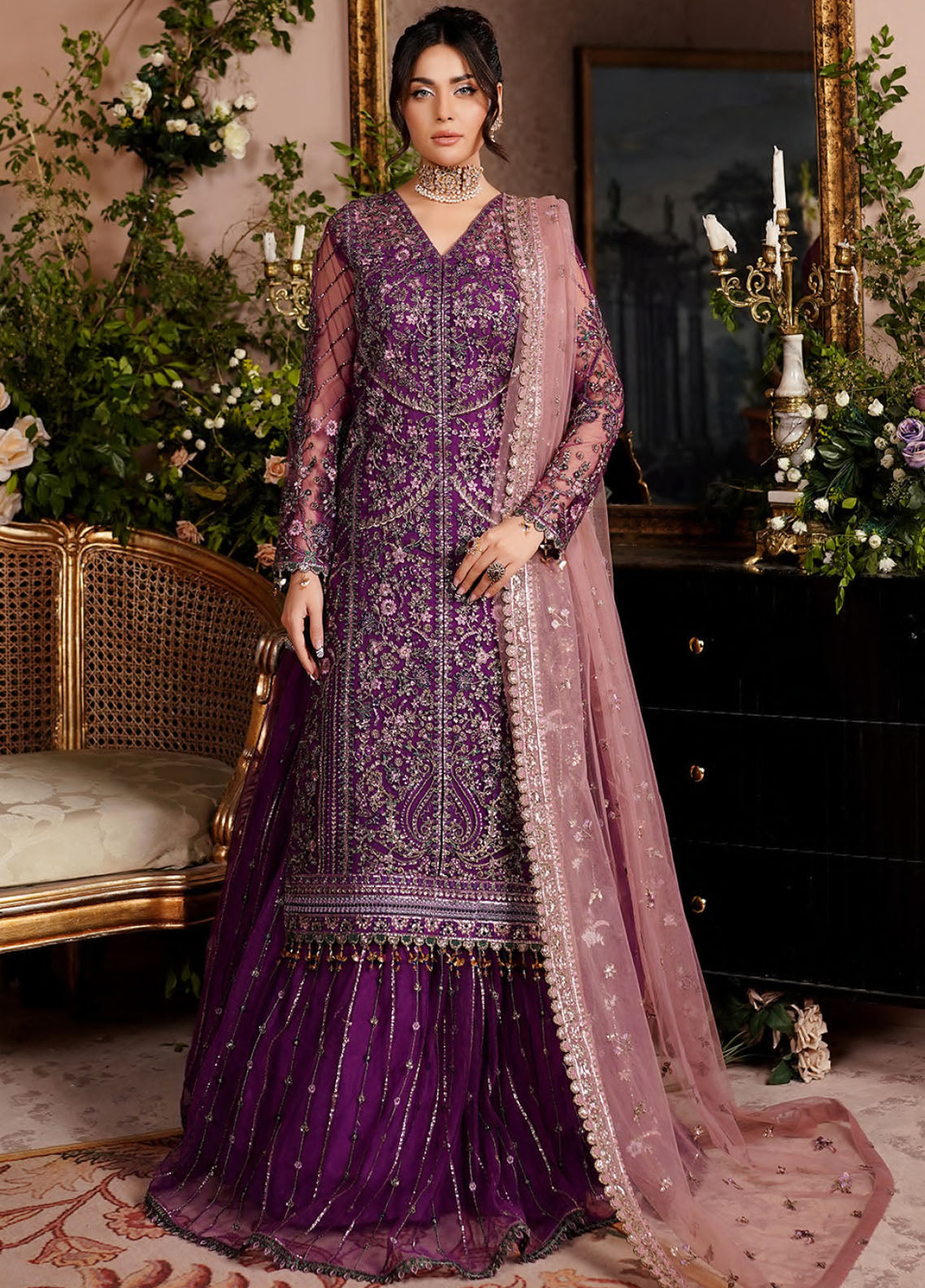 Best Of Maryam's Formals Embroidered Net 3 Piece Unstitched Suit MY25BOM D-ARZ-8002 ELAYHA Best Of Maryam's Formals Embroidered Net 3 Piece Unstitched Suit MY25BOM D-ARZ-8002 ELAYHA