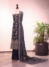 Bin Saeed Digital Embroidered Lawn 3 Piece Unstitched Suit BS26E D-010