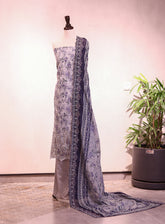 Bin Saeed Digital Embroidered Lawn 3 Piece Unstitched Suit BS26E D-028