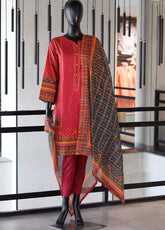 Bin Saeed Digital Printed Lawn 3 Piece Stitched Suit - BS24DPL D-12