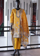Bin Saeed Digital Printed Lawn 3 Piece Stitched Suit - BS24DPL D-14