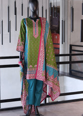 Bin Saeed Digital Printed Lawn 3 Piece Stitched Suit - BS24DPL D-17