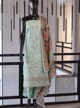 Bin Saeed Embroidered Cotton 3 Piece Unstitched Suit BS24EC D-103