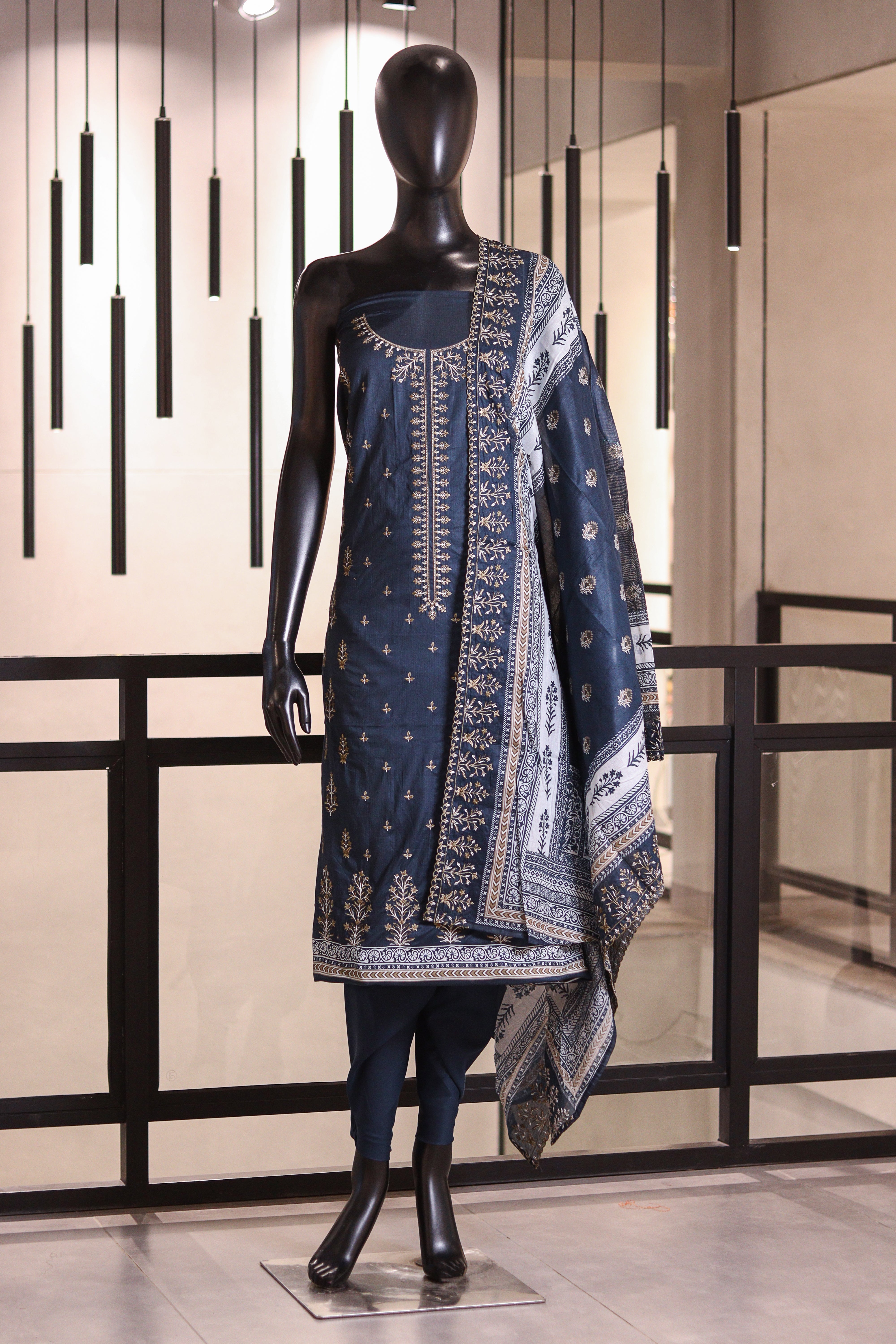 Bin Saeed Embroidered Cotton 3 Piece Unstitched Suit BS24EC D-10 Bin Saeed Embroidered Cotton 3 Piece Unstitched Suit BS24EC D-10