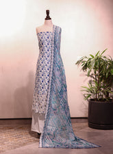 Bin Saeed Embroidered Cotton 3 Piece Unstitched Suit BS25EL D-45
