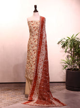 Bin Saeed Embroidered Cotton 3 Piece Unstitched Suit BS25EL D-714