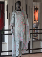 Bin Saeed Festive Digital Embroidered Lawn 3 Piece Stitched Suit - BS24FEL D-01