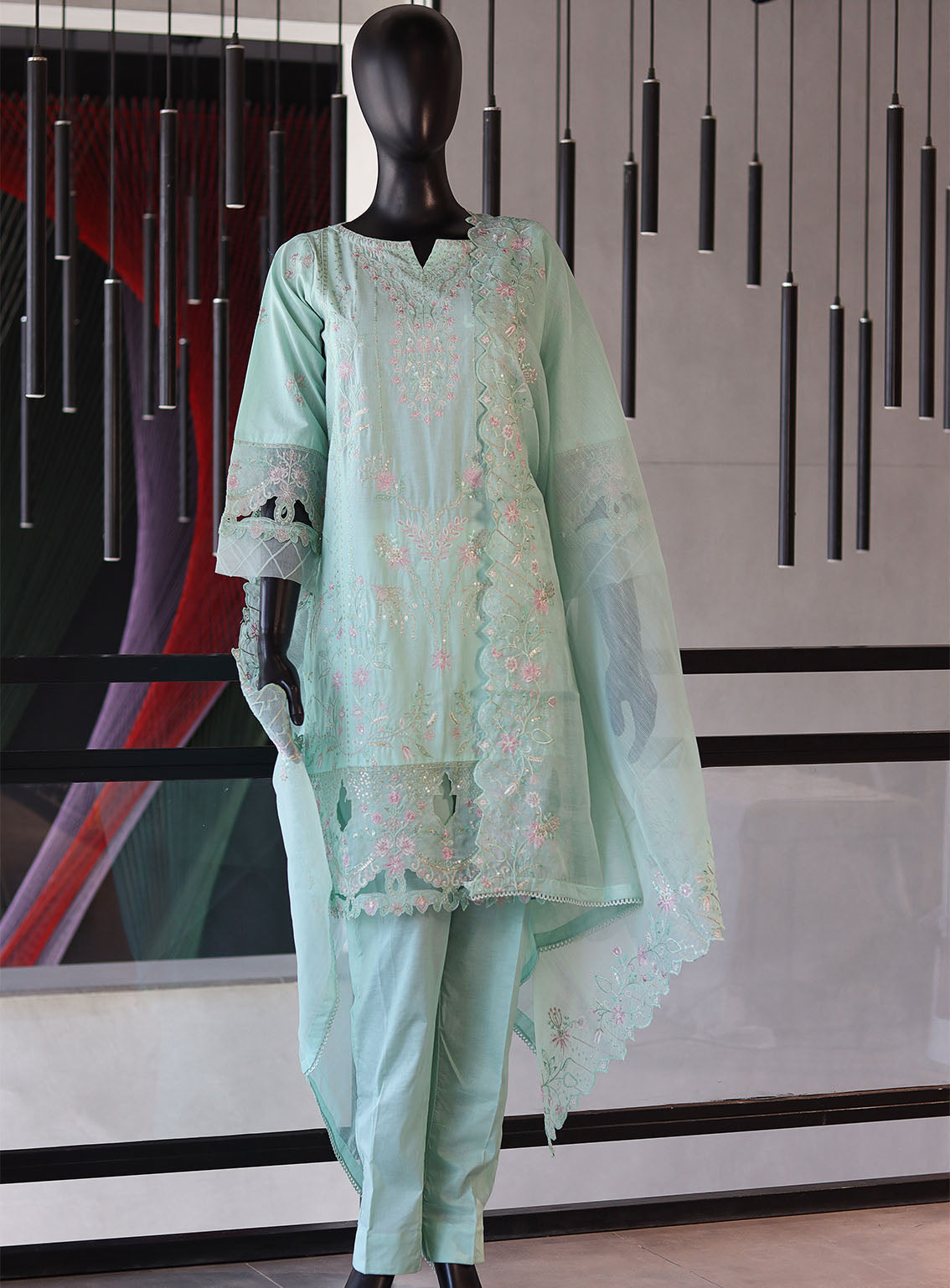Bin Saeed Festive Digital Embroidered Lawn 3 Piece Stitched Suit - BS24FEL D-05 Bin Saeed Festive Digital Embroidered Lawn 3 Piece Stitched Suit - BS24FEL D-05