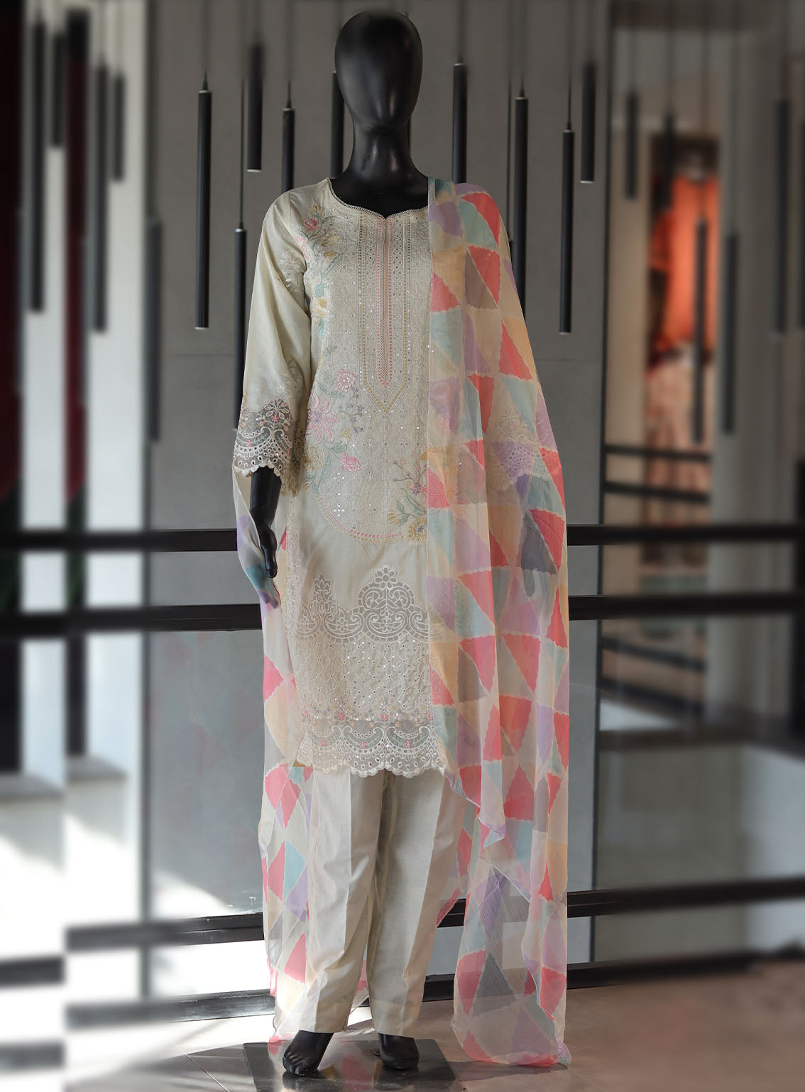 Bin Saeed Festive Digital Embroidered Lawn 3 Piece Stitched Suit - BS24FEL D-12 Bin Saeed Festive Digital Embroidered Lawn 3 Piece Stitched Suit - BS24FEL D-12