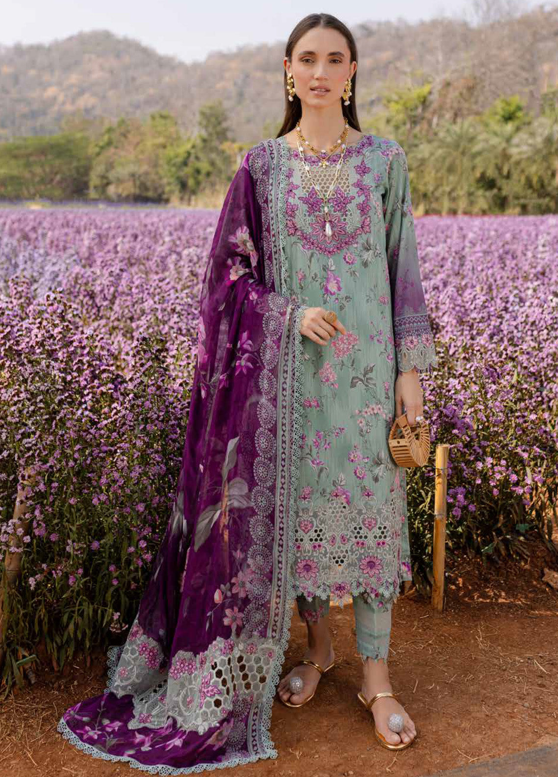 Bloom By Nureh Embroidered Lawn 3 Piece Unstitched Suit NU25EP BL-02 Bloom By Nureh Embroidered Lawn 3 Piece Unstitched Suit NU25EP BL-02