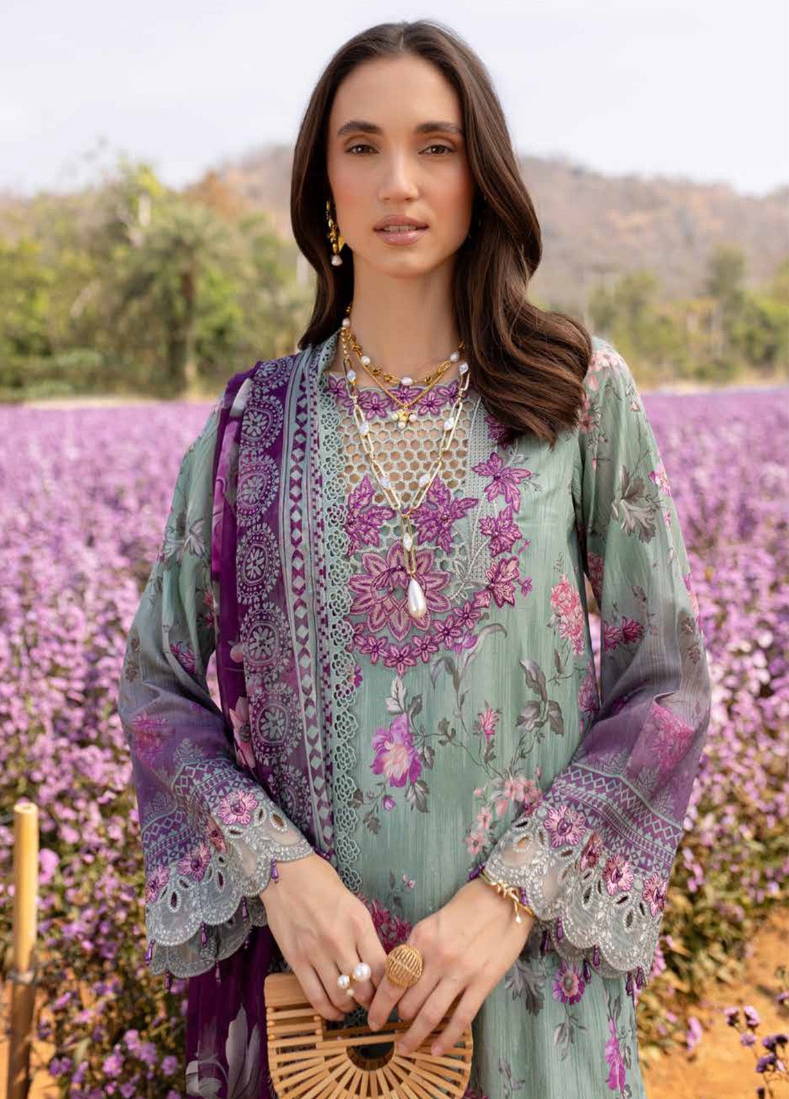 Bloom By Nureh Embroidered Lawn 3 Piece Unstitched Suit NU25EP BL-02 Bloom By Nureh Embroidered Lawn 3 Piece Unstitched Suit NU25EP BL-02