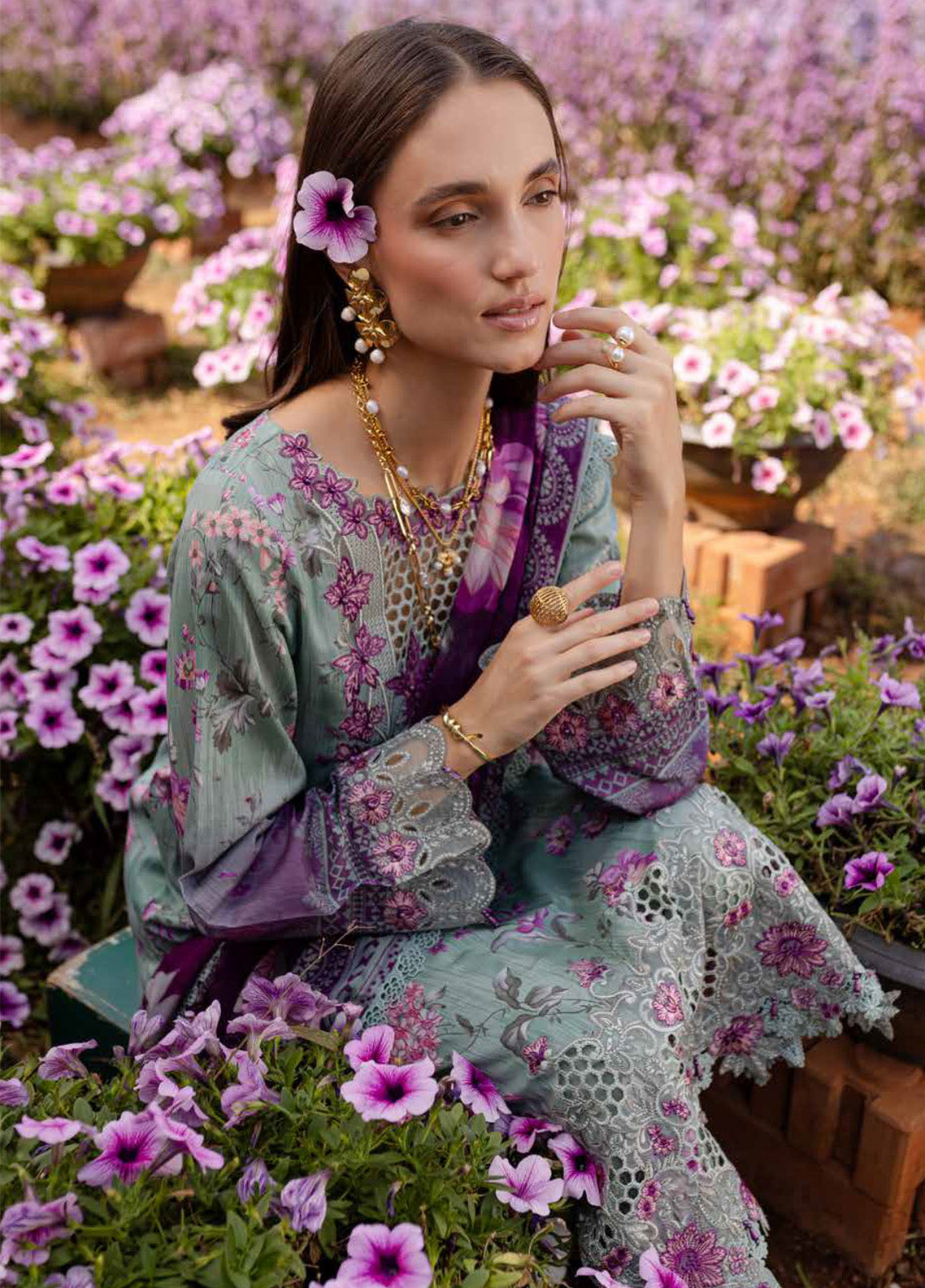 Bloom By Nureh Embroidered Lawn 3 Piece Unstitched Suit NU25EP BL-02 Bloom By Nureh Embroidered Lawn 3 Piece Unstitched Suit NU25EP BL-02