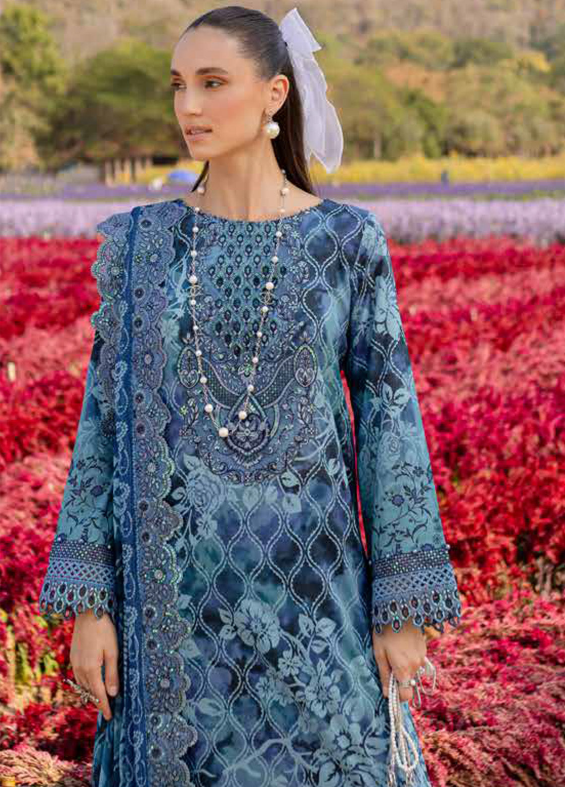Bloom By Nureh Embroidered Lawn 3 Piece Unstitched Suit NU25EP BL-03 Bloom By Nureh Embroidered Lawn 3 Piece Unstitched Suit NU25EP BL-03
