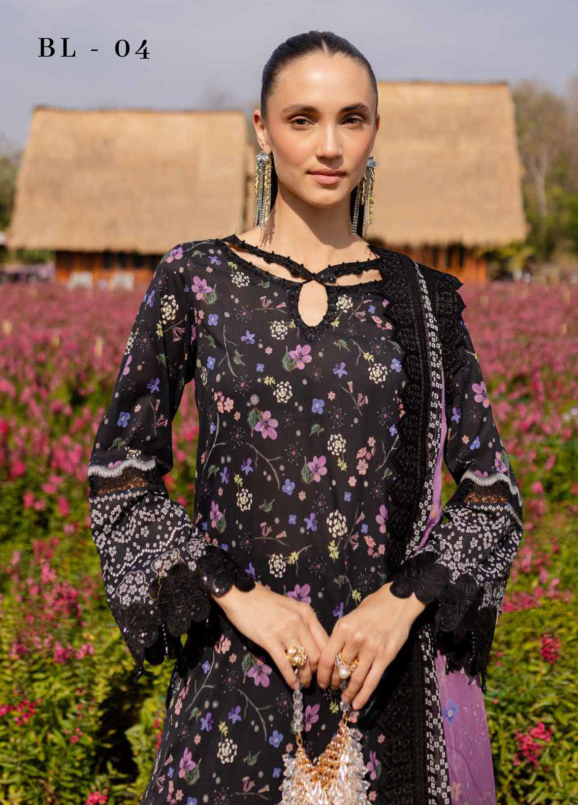 Bloom By Nureh Embroidered Lawn 3 Piece Unstitched Suit NU25EP BL-04 Bloom By Nureh Embroidered Lawn 3 Piece Unstitched Suit NU25EP BL-04