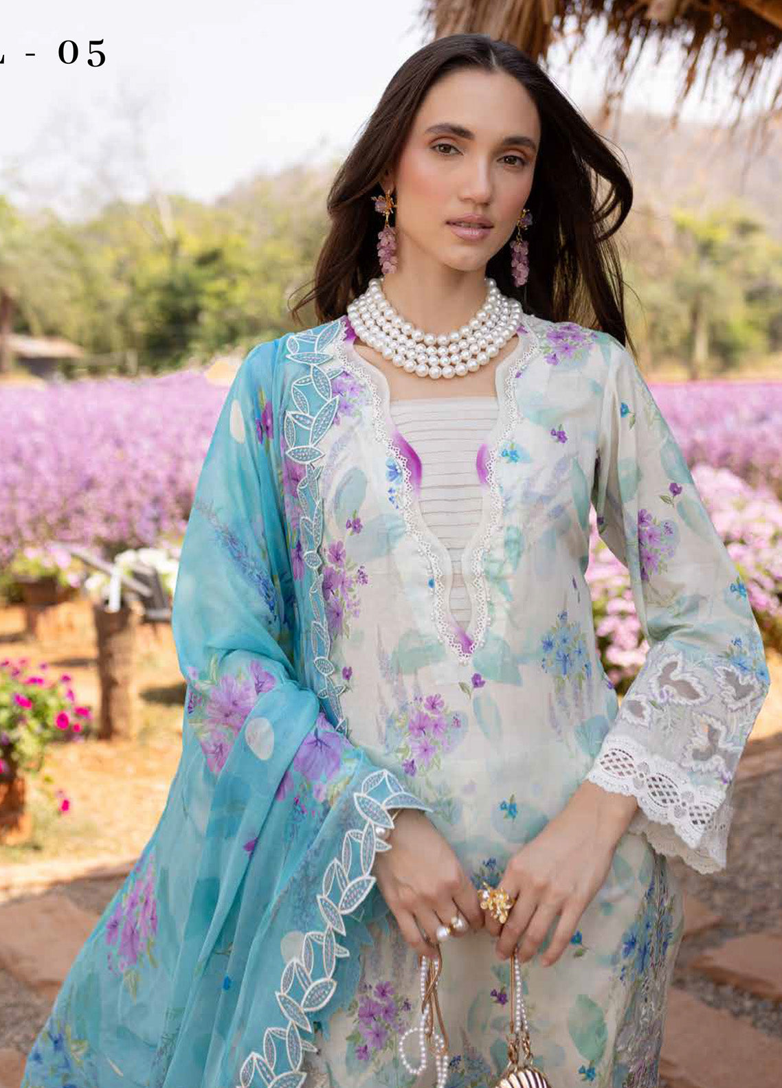 Bloom By Nureh Embroidered Lawn 3 Piece Unstitched Suit NU25EP BL-05 Bloom By Nureh Embroidered Lawn 3 Piece Unstitched Suit NU25EP BL-05