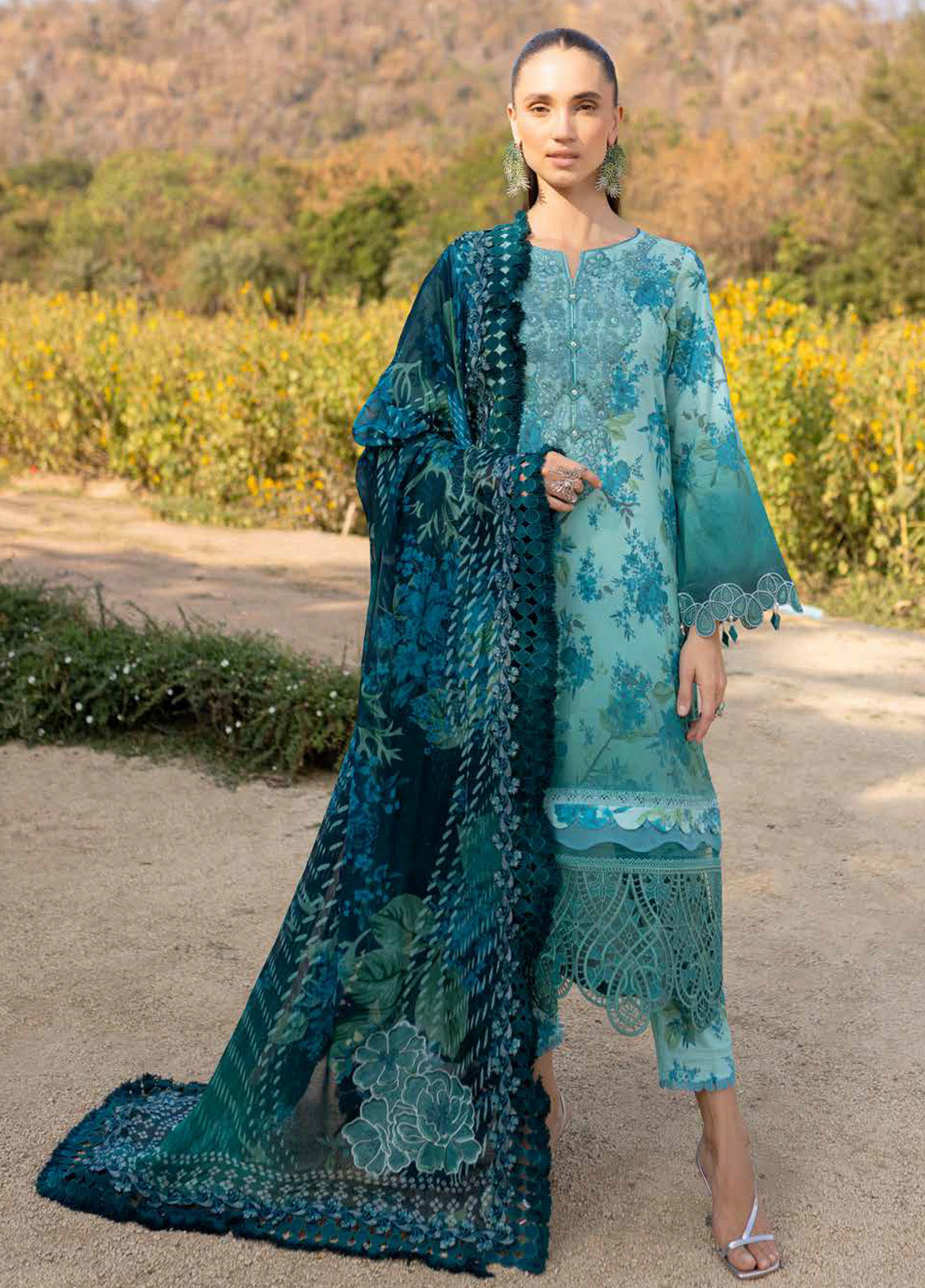 Bloom By Nureh Embroidered Lawn 3 Piece Unstitched Suit NU25EP BL-06 Bloom By Nureh Embroidered Lawn 3 Piece Unstitched Suit NU25EP BL-06