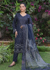 Bunai By Schick Embroidered Doriya Dobby Lawn 3 Piece Unstitched Suit SDH25BV2 DDL-02