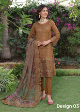 Bunai By Schick Embroidered Doriya Dobby Lawn 3 Piece Unstitched Suit SDH25BV2 DDL-03