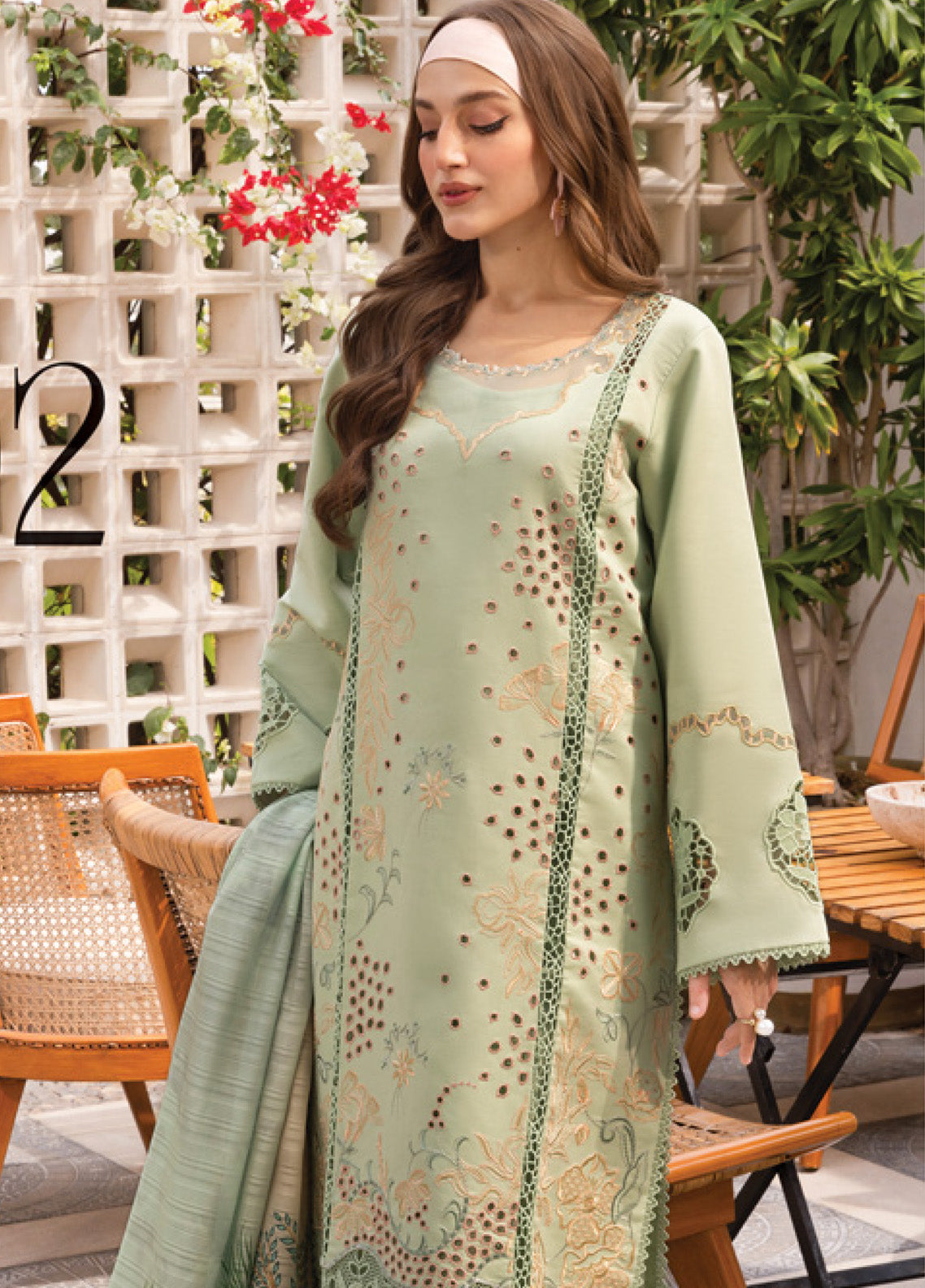 Carnation By Rang Rasiya Embroidered Lawn 3 Piece Unstitched Suit RR25CLFE D-02 AREHA Carnation By Rang Rasiya Embroidered Lawn 3 Piece Unstitched Suit RR25CLFE D-02 AREHA