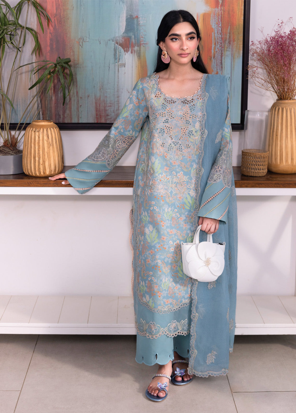 Carnation By Rang Rasiya Embroidered Lawn 3 Piece Unstitched Suit RR25CLFE D-06 ZOEY Carnation By Rang Rasiya Embroidered Lawn 3 Piece Unstitched Suit RR25CLFE D-06 ZOEY