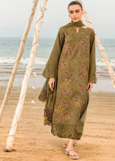 Carnation By Rang Rasiya Embroidered Lawn 3 Piece Unstitched Suit RR25CLFE D-15 LEAH
