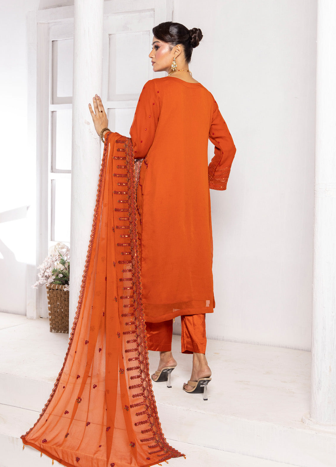 Celeste By Schick Embroidered Chiffon 3 Piece Semi Stitched Suit SDH25CLC AT-01 Celeste By Schick Embroidered Chiffon 3 Piece Semi Stitched Suit SDH25CLC AT-01