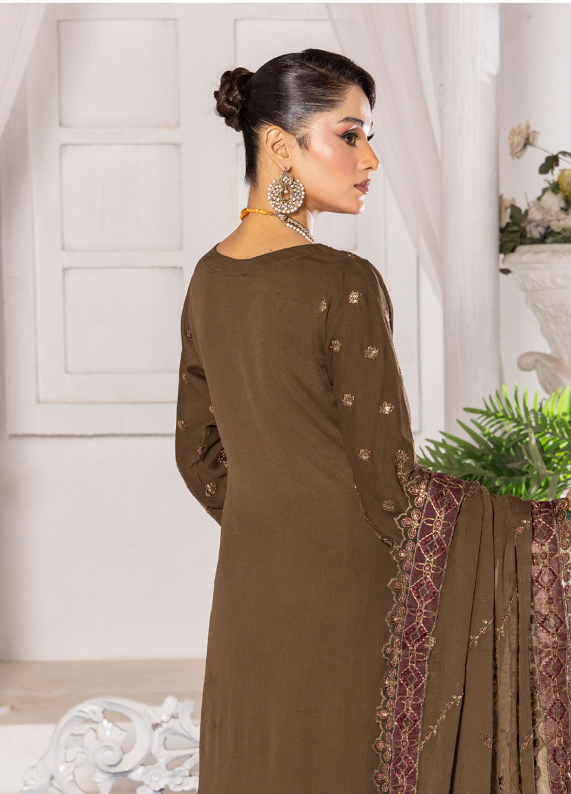 Celeste By Schick Embroidered Chiffon 3 Piece Semi Stitched Suit SDH25CLC AT-02 Celeste By Schick Embroidered Chiffon 3 Piece Semi Stitched Suit SDH25CLC AT-02