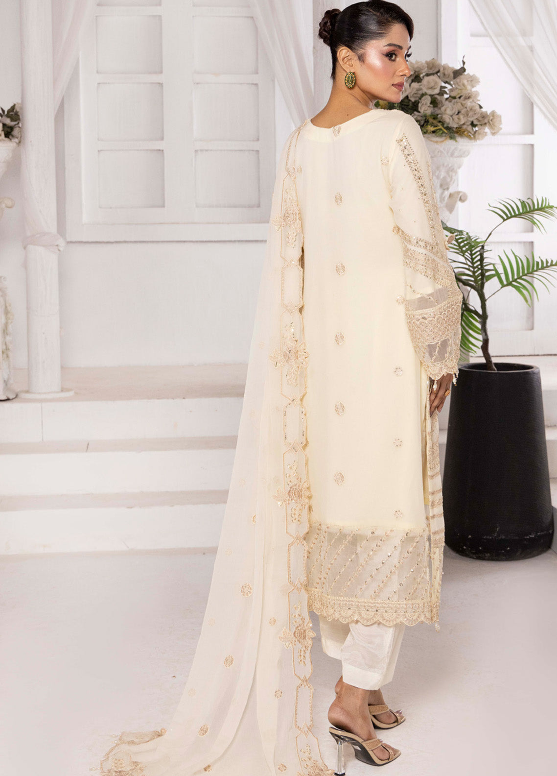 Celeste By Schick Embroidered Chiffon 3 Piece Semi Stitched Suit SDH25CLC AT-03 Celeste By Schick Embroidered Chiffon 3 Piece Semi Stitched Suit SDH25CLC AT-03