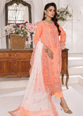 Celeste By Schick Embroidered Chiffon 3 Piece Semi Stitched Suit SDH25CLC AT-04