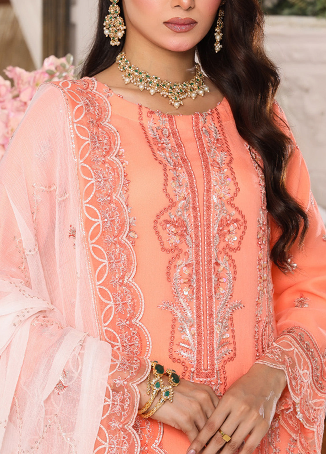 Celeste By Schick Embroidered Chiffon 3 Piece Semi Stitched Suit SDH25CLC AT-04 Celeste By Schick Embroidered Chiffon 3 Piece Semi Stitched Suit SDH25CLC AT-04