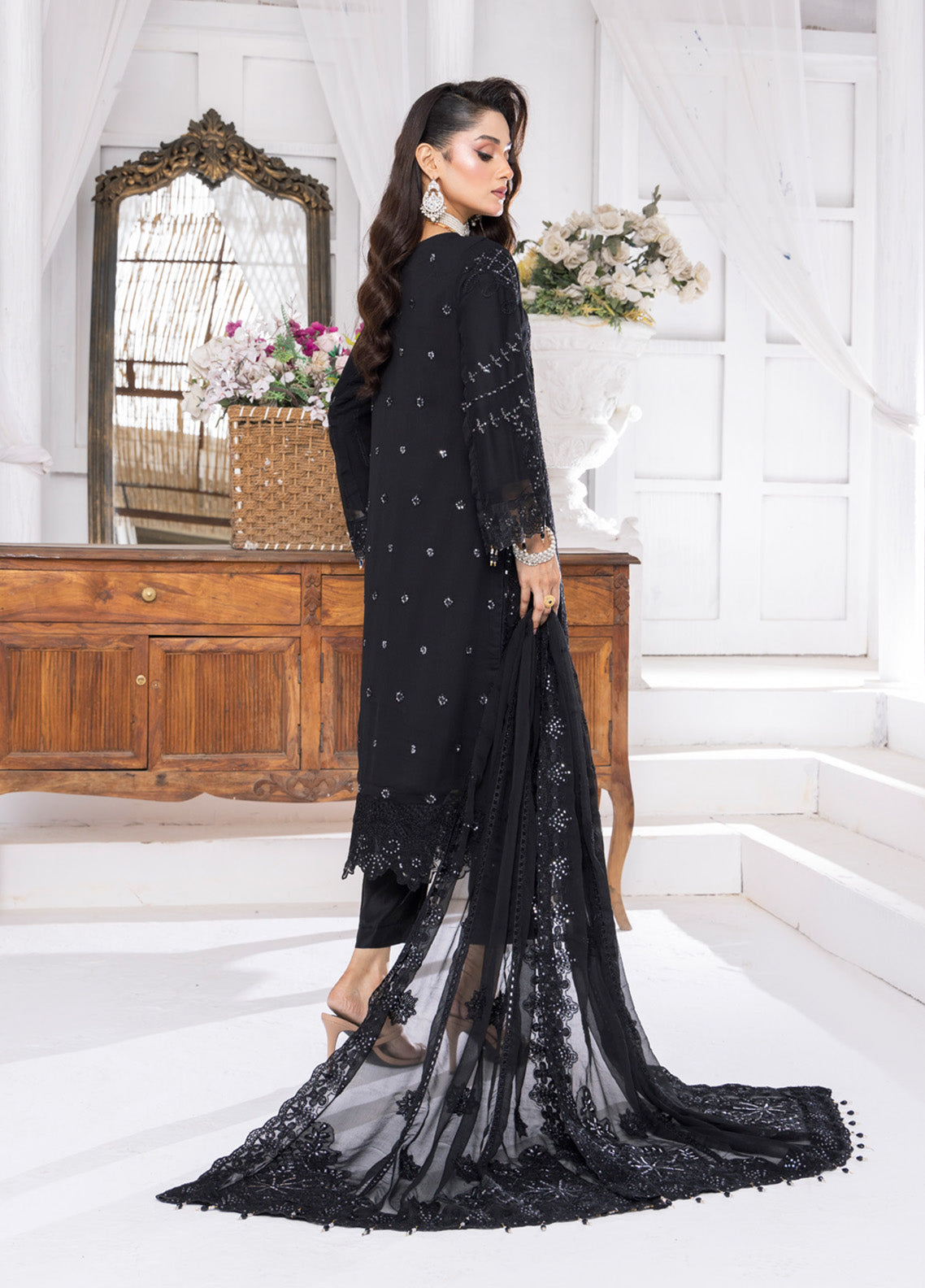 Celeste By Schick Embroidered Chiffon 3 Piece Semi Stitched Suit SDH25CLC AT-05 Celeste By Schick Embroidered Chiffon 3 Piece Semi Stitched Suit SDH25CLC AT-05