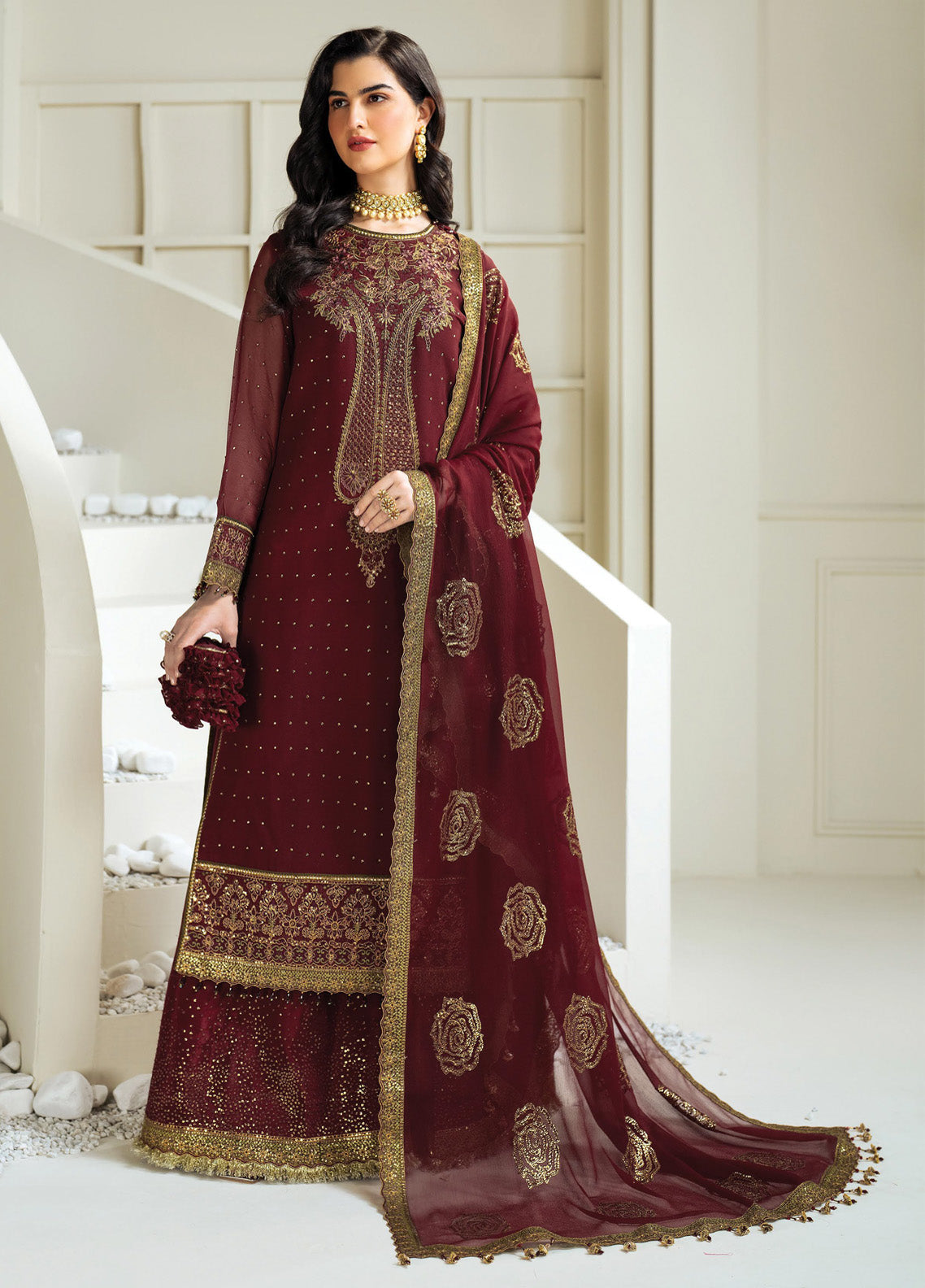 Celine By Alizeh Embroidered Chiffon 3 Piece Unstitched Suit AF25C D-8007 GINA Celine By Alizeh Embroidered Chiffon 3 Piece Unstitched Suit AF25C D-8007 GINA