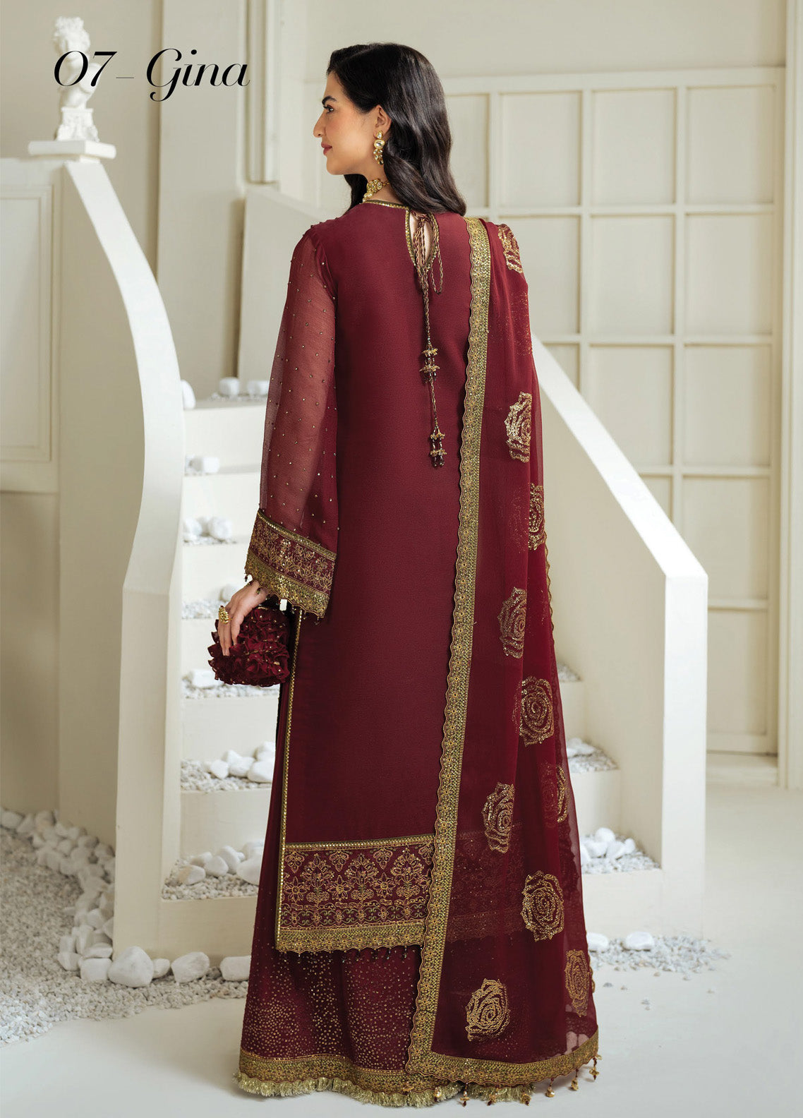 Celine By Alizeh Embroidered Chiffon 3 Piece Unstitched Suit AF25C D-8007 GINA Celine By Alizeh Embroidered Chiffon 3 Piece Unstitched Suit AF25C D-8007 GINA