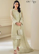 Celine By Alizeh Embroidered Chiffon 3 Piece Unstitched Suit AF25C D-8008 NEO