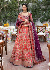 Chaandni By Gulaal Embroidered Net 4 Piece Unstitched Suit GL24CH D-01 SHABNAM