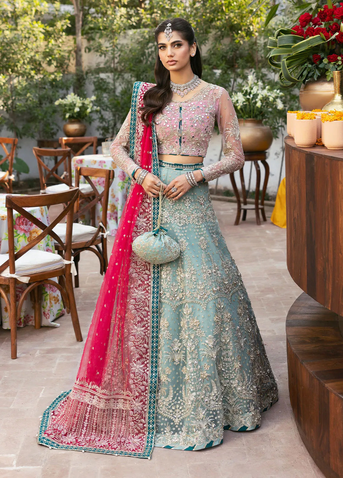 Chaandni By Gulaal Embroidered Net 4 Piece Unstitched Suit GL24CH D-02 SHANAYA Chaandni By Gulaal Embroidered Net 4 Piece Unstitched Suit GL24CH D-02 SHANAYA