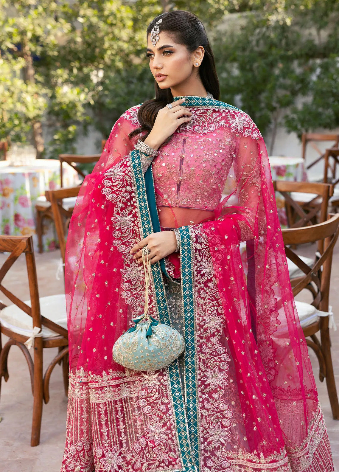 Chaandni By Gulaal Embroidered Net 4 Piece Unstitched Suit GL24CH D-02 SHANAYA Chaandni By Gulaal Embroidered Net 4 Piece Unstitched Suit GL24CH D-02 SHANAYA