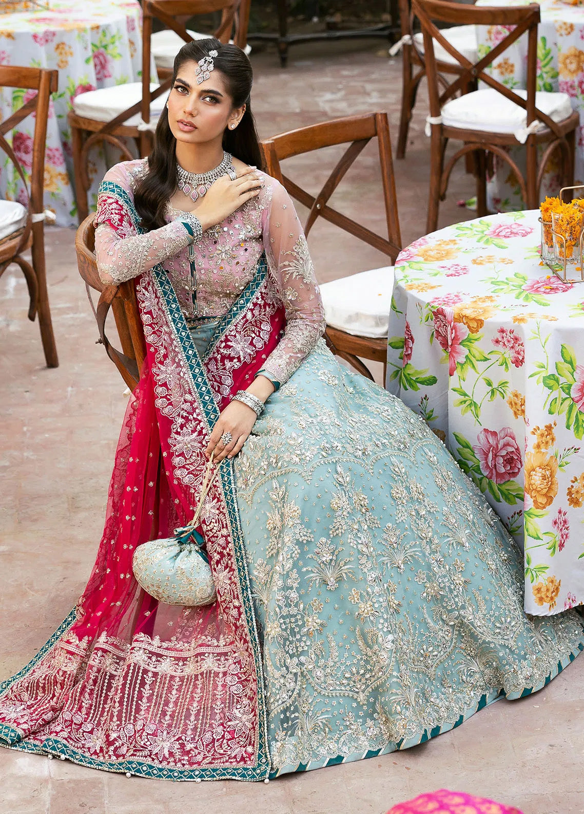Chaandni By Gulaal Embroidered Net 4 Piece Unstitched Suit GL24CH D-02 SHANAYA Chaandni By Gulaal Embroidered Net 4 Piece Unstitched Suit GL24CH D-02 SHANAYA