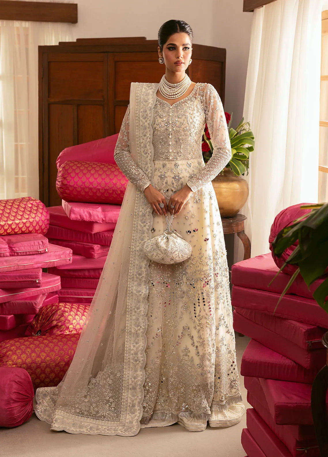 Chaandni By Gulaal Embroidered Net 4 Piece Unstitched Suit GL24CH D-03 SITARA Chaandni By Gulaal Embroidered Net 4 Piece Unstitched Suit GL24CH D-03 SITARA