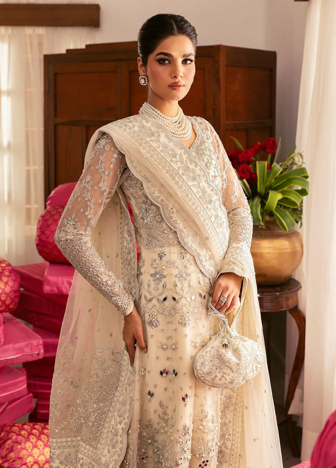 Chaandni By Gulaal Embroidered Net 4 Piece Unstitched Suit GL24CH D-03 SITARA Chaandni By Gulaal Embroidered Net 4 Piece Unstitched Suit GL24CH D-03 SITARA