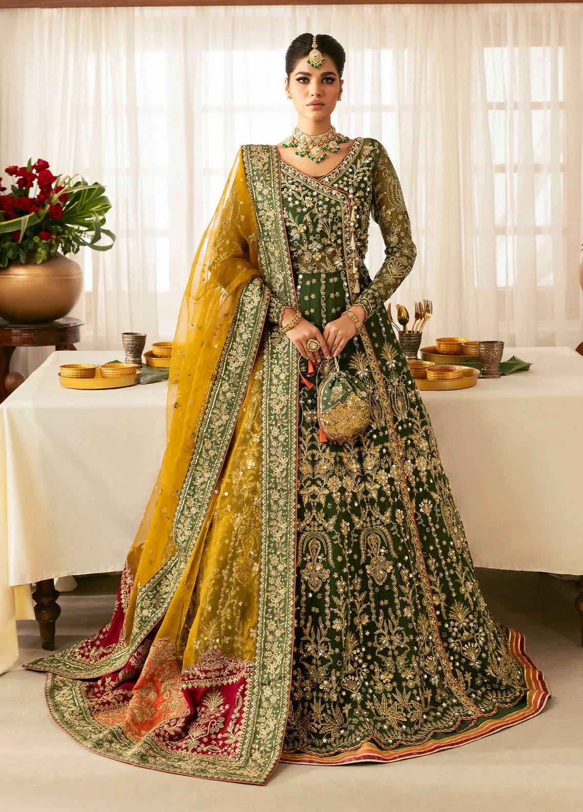 Chaandni By Gulaal Embroidered Net 4 Piece Unstitched Suit GL24CH D-04 MAAHRU Chaandni By Gulaal Embroidered Net 4 Piece Unstitched Suit GL24CH D-04 MAAHRU
