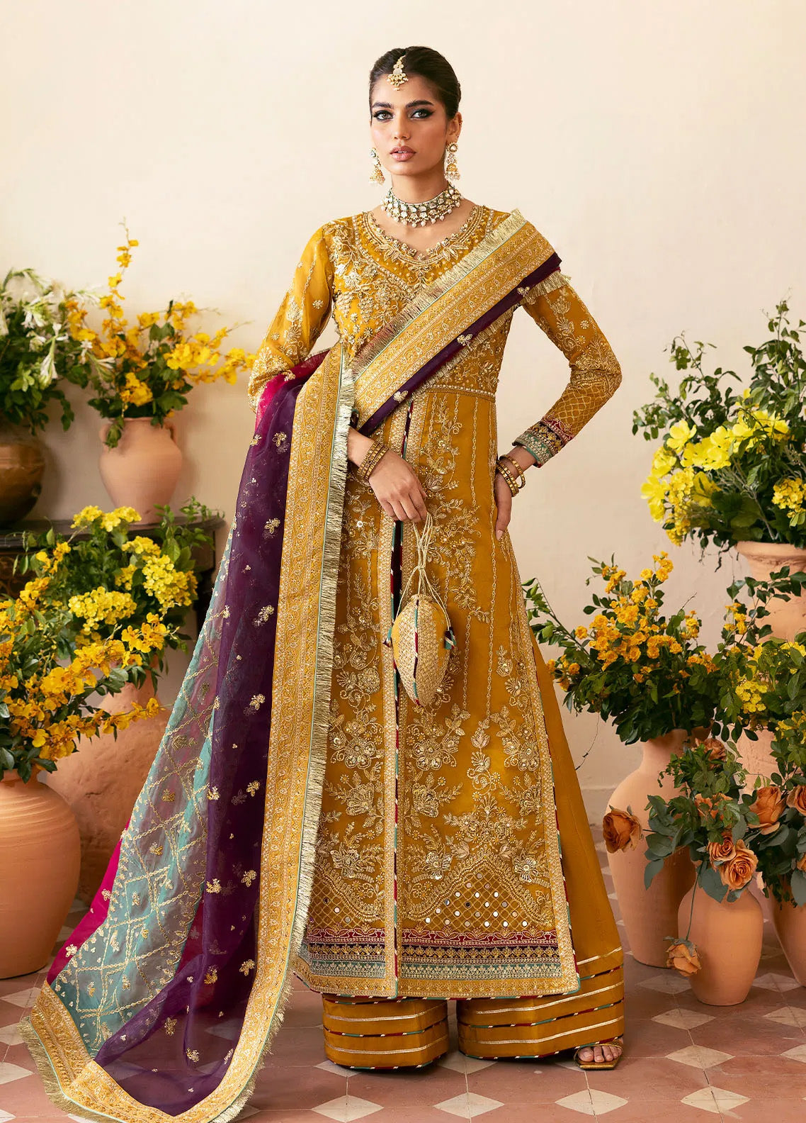 Chaandni By Gulaal Embroidered Net 4 Piece Unstitched Suit GL24CH D-08 NAYAARA Chaandni By Gulaal Embroidered Net 4 Piece Unstitched Suit GL24CH D-08 NAYAARA