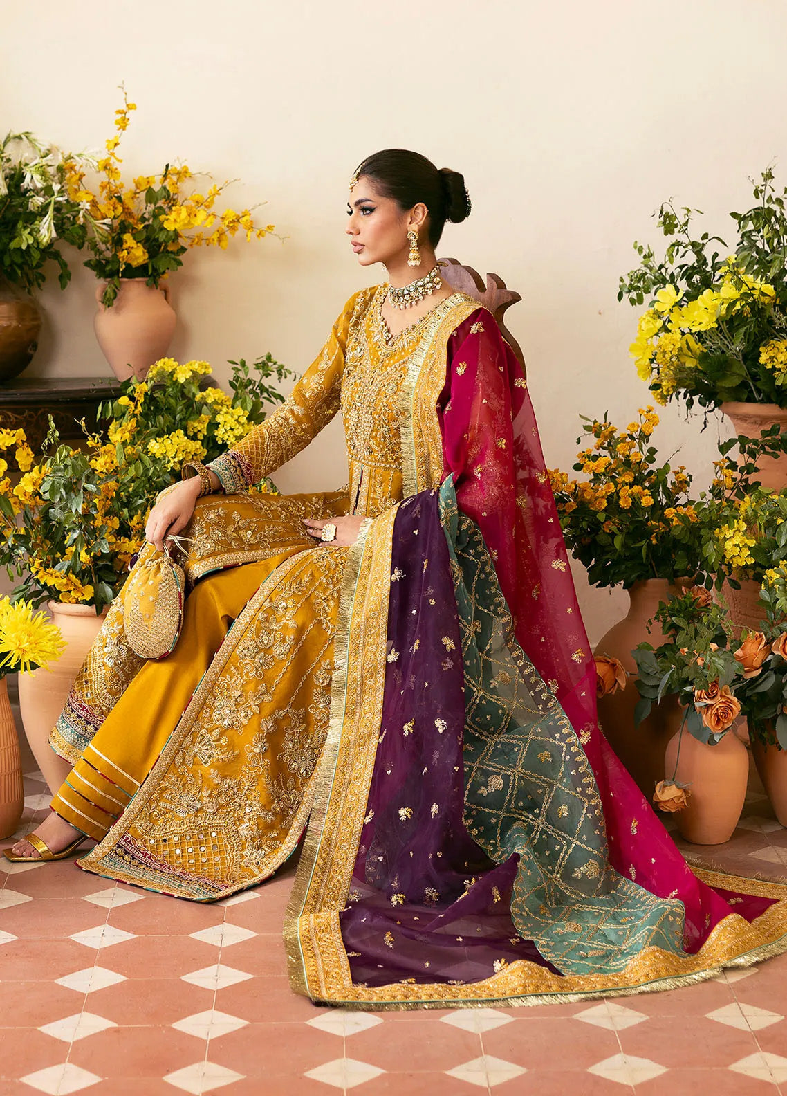 Chaandni By Gulaal Embroidered Net 4 Piece Unstitched Suit GL24CH D-08 NAYAARA Chaandni By Gulaal Embroidered Net 4 Piece Unstitched Suit GL24CH D-08 NAYAARA