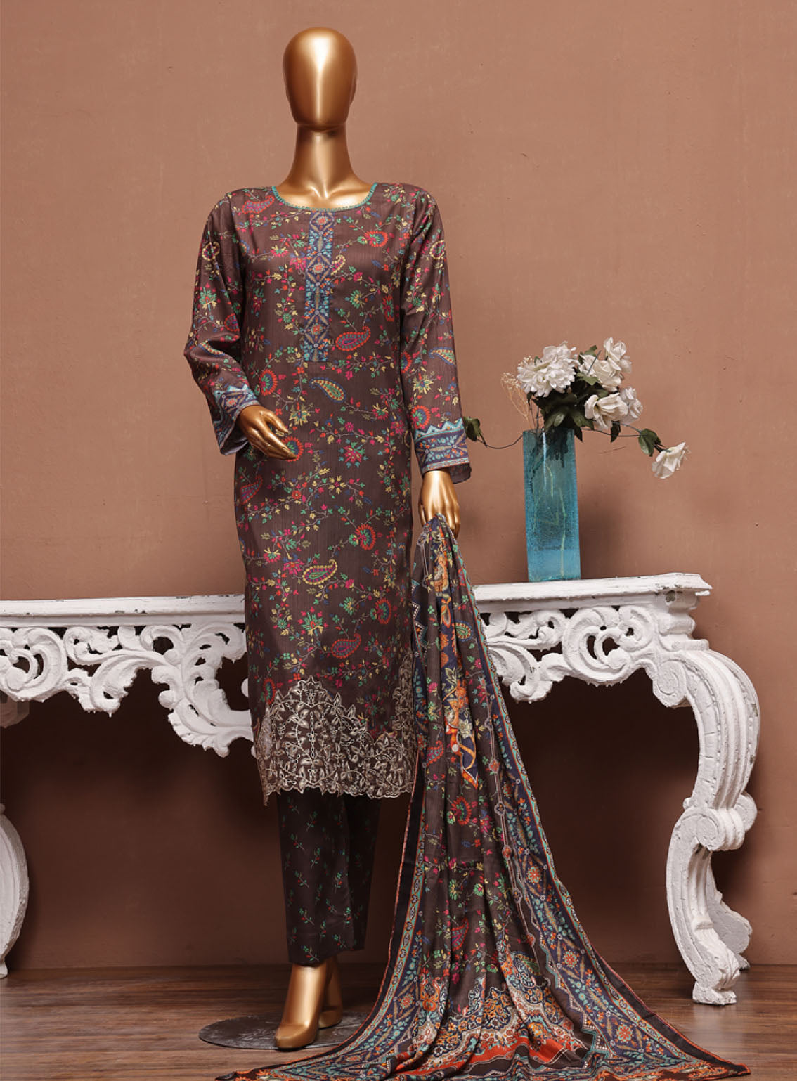Chahat By Aifa Embroidered Lawn 3 Piece Unstitched Suit AI24C AF-CH-24708 Chahat By Aifa Embroidered Lawn 3 Piece Unstitched Suit AI24C AF-CH-24708