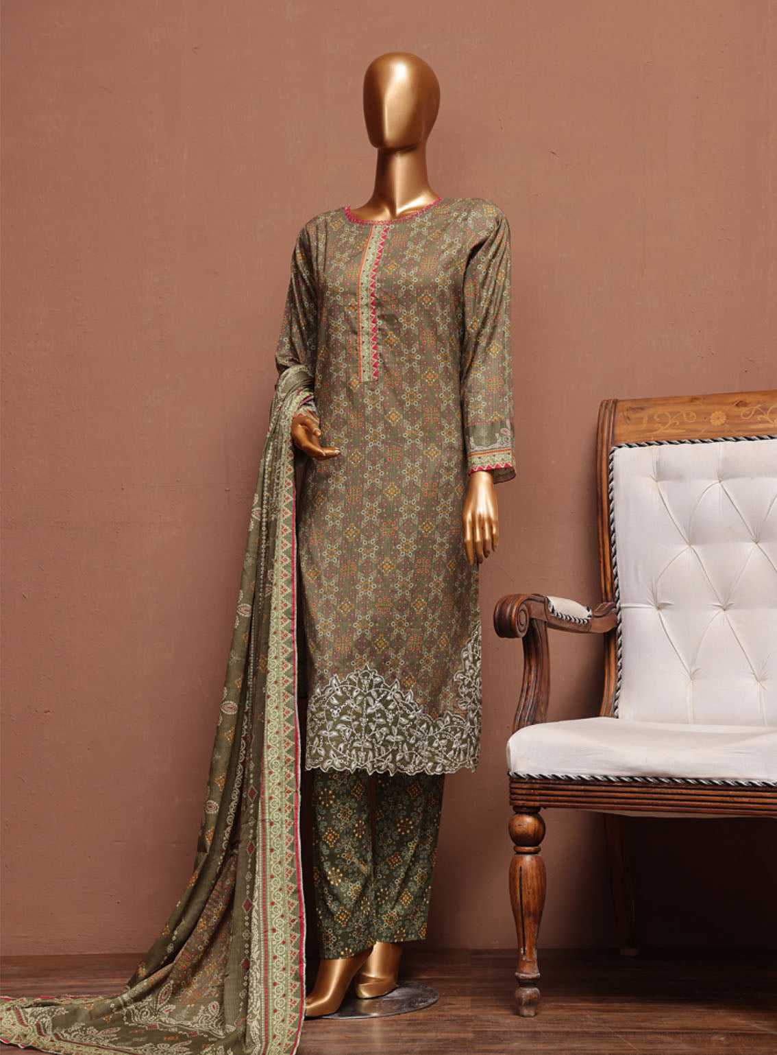 Chahat By Aifa Embroidered Lawn 3 Piece Unstitched Suit AI24C AF-CH-24710 Chahat By Aifa Embroidered Lawn 3 Piece Unstitched Suit AI24C AF-CH-24710