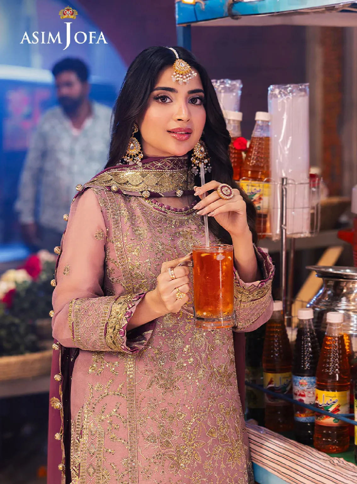 Chamkeeli By Asim Jofa Luminous Luxe Festive Embroidered Chiffon 3 Piece Unstitched Suit AJ24CF AJKK-04 Chamkeeli By Asim Jofa Luminous Luxe Festive Embroidered Chiffon 3 Piece Unstitched Suit AJ24CF AJKK-04