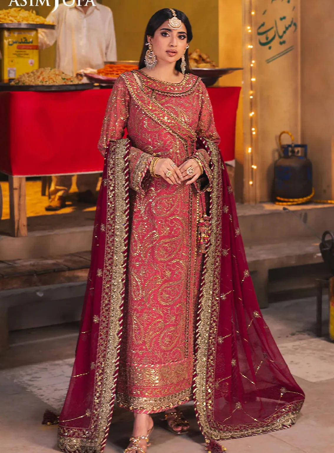 Chamkeeli By Asim Jofa Luminous Luxe Festive Embroidered Chiffon 3 Piece Unstitched Suit AJ24CF AJKK-05 Chamkeeli By Asim Jofa Luminous Luxe Festive Embroidered Chiffon 3 Piece Unstitched Suit AJ24CF AJKK-05